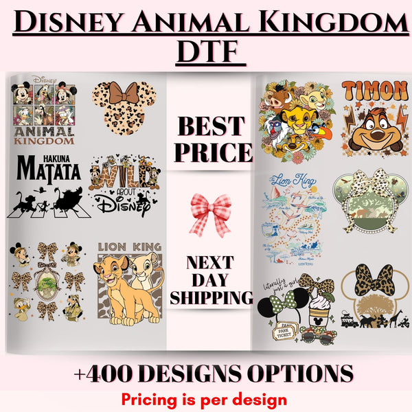 Disney Animal Kingdom DTF Gang Sheet – Ready to Press Transfer